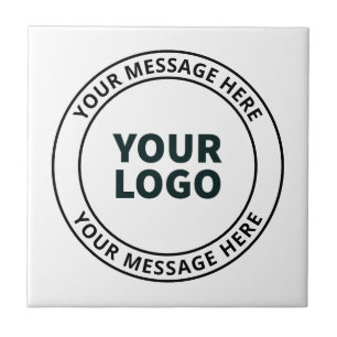 Ihr hochgeladenes Logo + bearbeitbarer Rundschreib Fliese