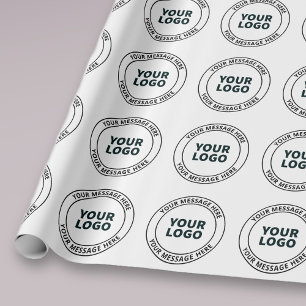 Ihr hochgeladenes Logo + bearbeitbarer Rundschreib Geschenkpapier