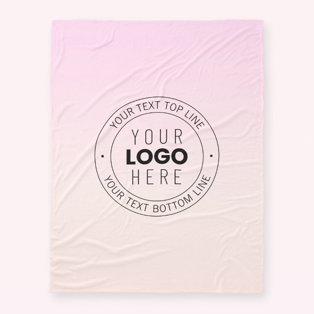 Ihr hochgeladenes Logo | Editierbarer Circle Text Fleecedecke (Von Creator hochgeladen)