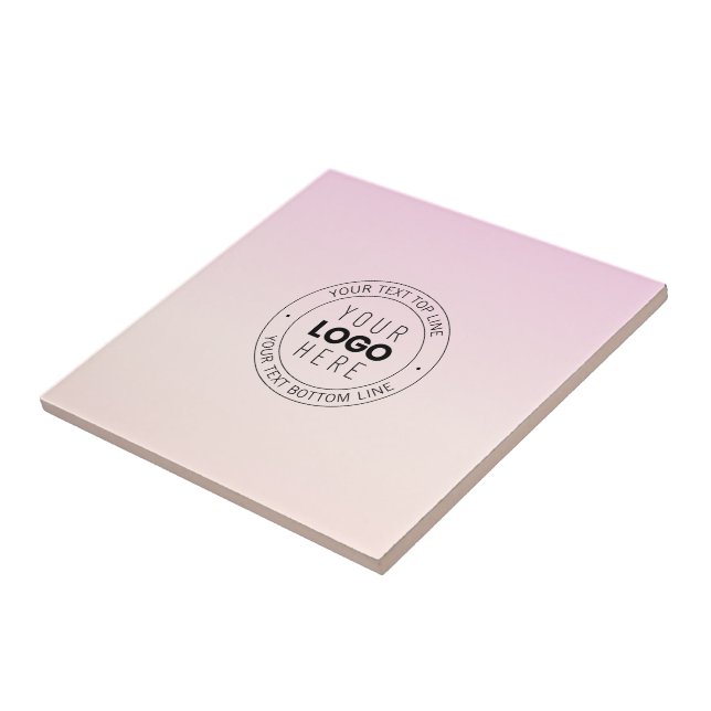 Ihr hochgeladenes Logo | Editierbarer Circle Text Fliese (Seite)