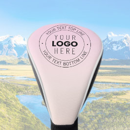 Ihr hochgeladenes Logo | Editierbarer Circle Text Golf Headcover