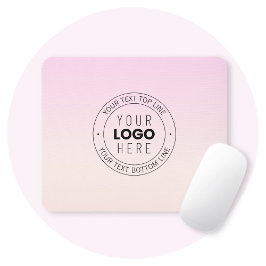 Ihr hochgeladenes Logo | Editierbarer Circle Text Mousepad