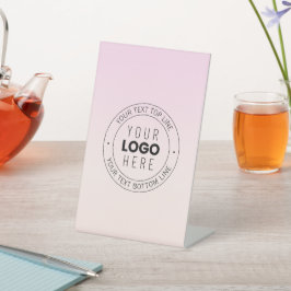 Ihr hochgeladenes Logo | Editierbarer Circle Text Sockelschild