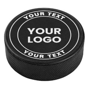 Ihr hochgeladenes Logo + fetter kreisförmiger Text Eishockey Puck