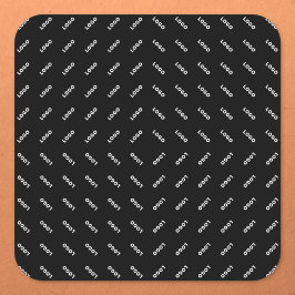 Ihr hochgeladenes Logo oder Bild | Modernes Patten Quadratischer Aufkleber