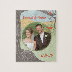 Ihr Hochzeitliches Foto Niedliche Waldkörnvögel Puzzle