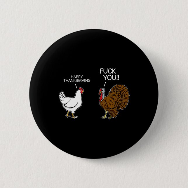 Ihr Huhn Türkei Month Joke Spaß Spaß Thanksgivi Button (Vorderseite)