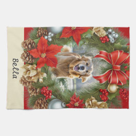 Ihr Hund Foto Weihnachten Weihnachten Geschirrtuch