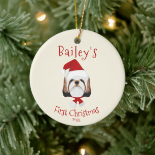 Ihr Hund ist zum ersten Mal Weihnachten - Niedlich Keramik Ornament