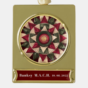 Ihr Hund Master Agility Band Personalisiert Banner-Ornament Gold