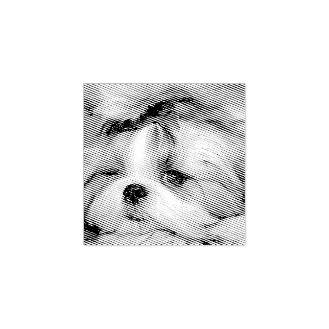 Ihr Hundewelpen-Foto Gummistempel (Prägung)