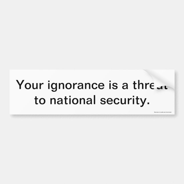 Ihr Ignoranz-Autoaufkleber Autoaufkleber (Vorne)