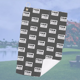 Ihr Image-Design oder Ihr Business-Logo   Grau Golfhandtuch