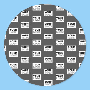 Ihr Image-Design oder Ihr Business-Logo   Grau Runder Aufkleber