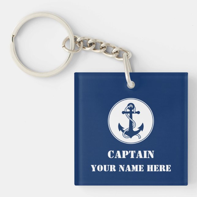 Ihr Individuelle Name oder Bootsname mit Seil und  Schlüsselanhänger (Vorderseite)
