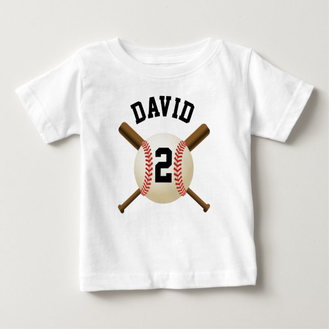 Ihr individuelles Baseball Boy Sport Team Baby T-shirt (Vorderseite)