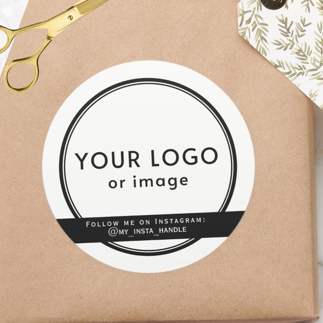 Ihr individuelles Logo und Informationen zu sozial Runder Aufkleber (Von Creator hochgeladen)