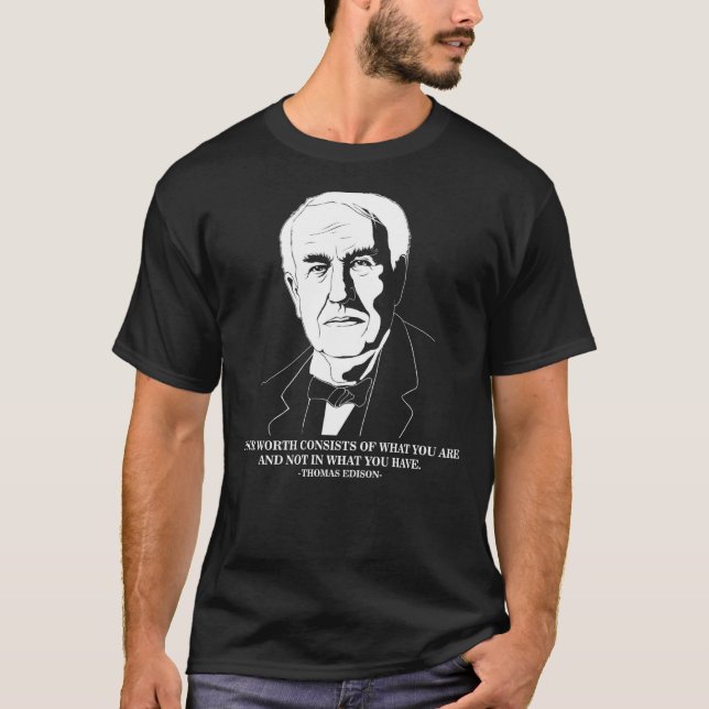 Ihr interessantes Zitat Thomas Edison T-Shirt (Vorderseite)