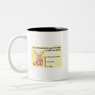 Ihr IQ muss mindestens so hoch sein, um einen Rat Zweifarbige Tasse