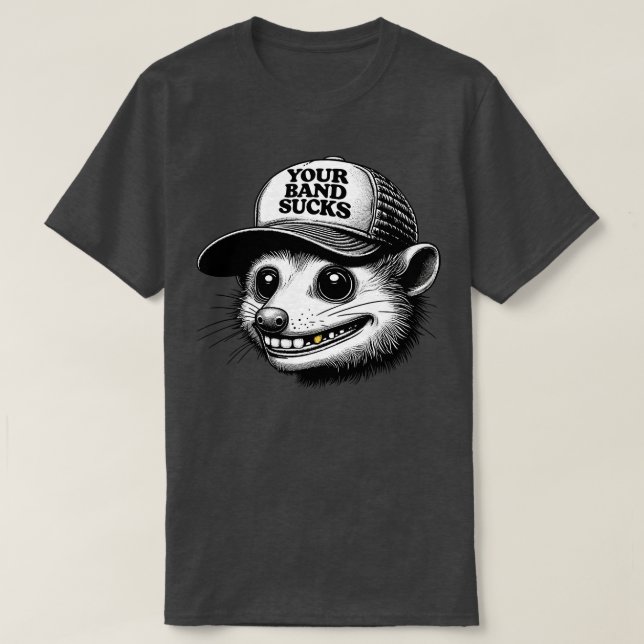 Ihr Ist zum Kotzen Hipster Possum T-Shirt (Design vorne)