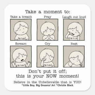 Ihr JETZT Quadratischer Aufkleber