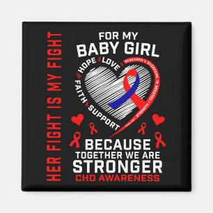 Ihr Kampf Baby Mädchen CHD Bewusstsein Herzkrankhe Magnet