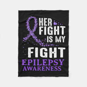 Ihr Kampf Epilepsie Bewusstsein Lila Ribbon Epilep Fleecedecke