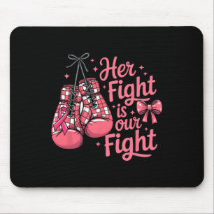 Ihr Kampf gegen Brustkrebs ist unser Kampf Boxhand Mousepad