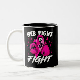 Ihr Kampf gegen Brustkrebs ist unser Kampf gegen B Zweifarbige Tasse