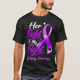 Ihr Kampf gegen Epilepsie-Bewusstsein-Bewusstsein- T-Shirt