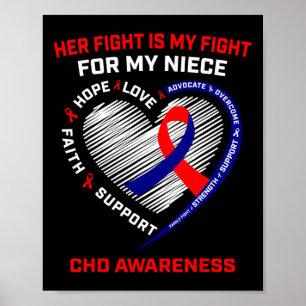 Ihr Kampf gegen Nichte Chd Awareness Heart Disease Poster