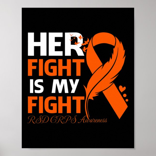 Ihr Kampf ist mein Fight Rsd Crps Awareness Fether Poster (Vorne)