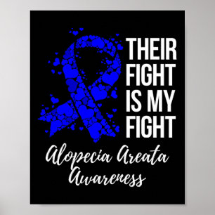 Ihr Kampf ist mein Kampf Alopezie Areata Bewusstse Poster