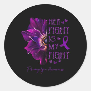 Ihr Kampf ist mein Kampf Anemonenfibromyalgie Blum Runder Aufkleber