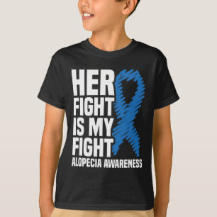 Ihr Kampf ist mein Kampf blauer Ribbon Alopecia Aw T-Shirt
