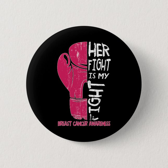 Ihr Kampf ist mein Kampf gegen Boxhandschuh Brustk Button (Vorderseite)