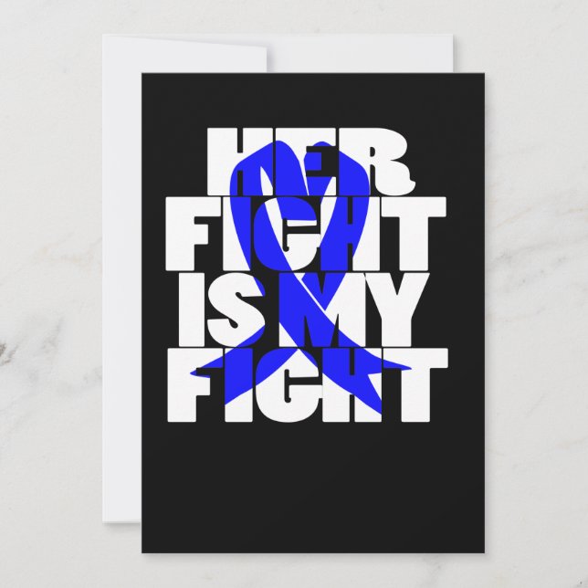 Ihr Kampf ist mein Kampf gegen Colon Cancer Blue R Save The Date (Vorderseite)
