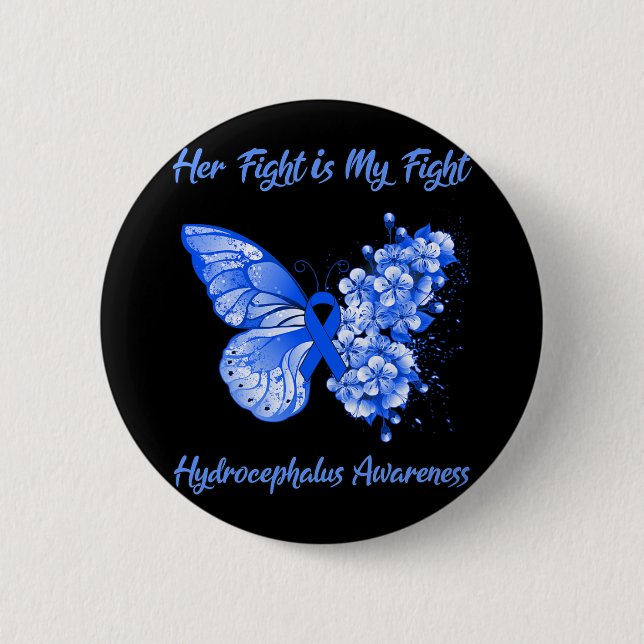 Ihr Kampf ist mein Kampf gegen den Hydrocephalus Button (Vorderseite)