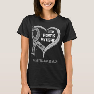 Ihr Kampf ist mein Kampf gegen Diabetes Bewusstsei T-Shirt