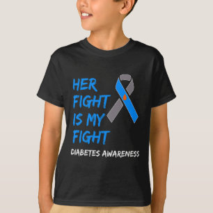 Ihr Kampf ist mein Kampf gegen Diabetes Bewusstsei T-Shirt