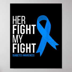 Ihr Kampf ist mein Kampf gegen Diabetes Vintag Poster