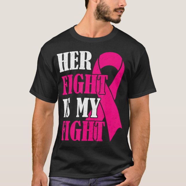 Ihr Kampf ist mein Kampf gegen rosa Ribbon Brustkr T-Shirt (Vorderseite)