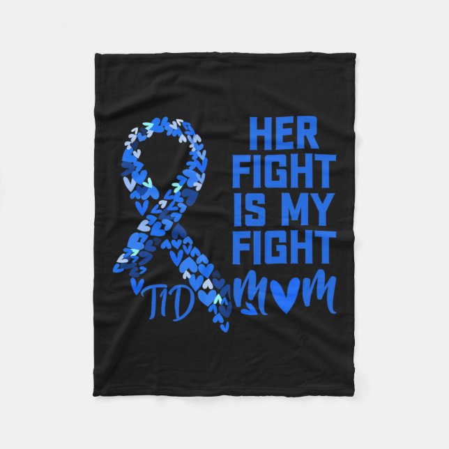 Ihr Kampf ist mein Kampf gegen T1d Mama Typ 1 Diab Fleecedecke (Vorderseite)