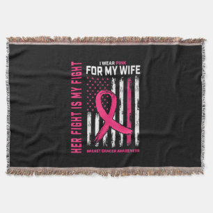 Ihr Kampf ist mein Kampf ich trage rosa Ehefrau Br Decke
