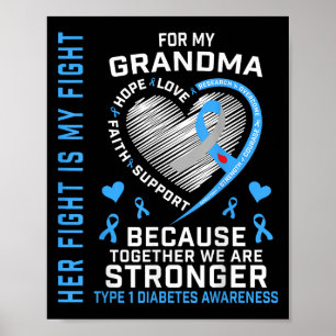 Ihr Kampf ist mein Kampf Oma Typ 1 Diabetes Shir Poster
