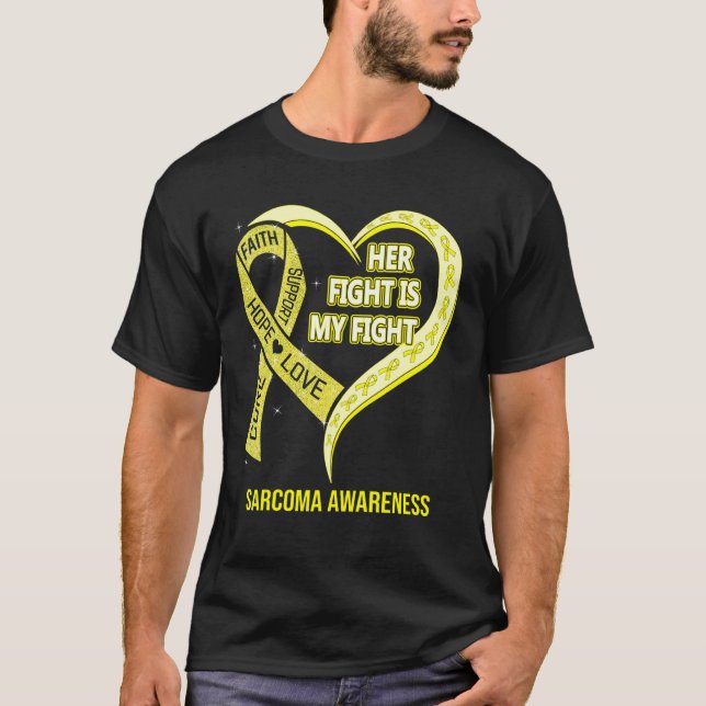 Ihr Kampf ist mein Kampf Sarcoma Bewusstsein Ribbo T-Shirt (Vorderseite)