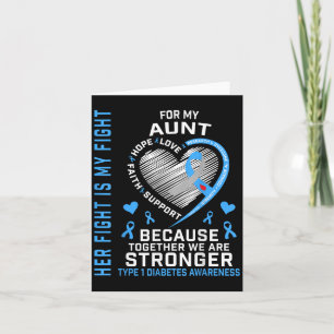 Ihr Kampf ist mein Kampf Tante Typ-1-Diabetes-Shir Karte