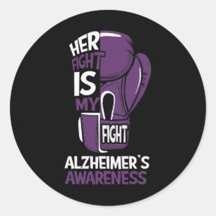 Ihr Kampf ist meine Heimerheimer's Awareness Box Runder Aufkleber