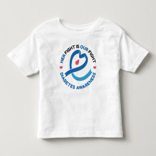Ihr Kampf ist unser Kampf – Diabetes-Bewusstsein Kleinkind T-shirt