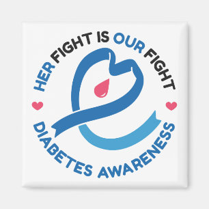Ihr Kampf ist unser Kampf – Diabetes-Bewusstsein Magnet